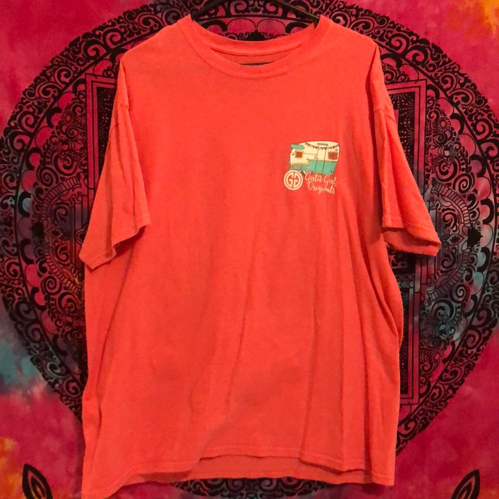 pink happy camper girlie girl brand tee 🌸